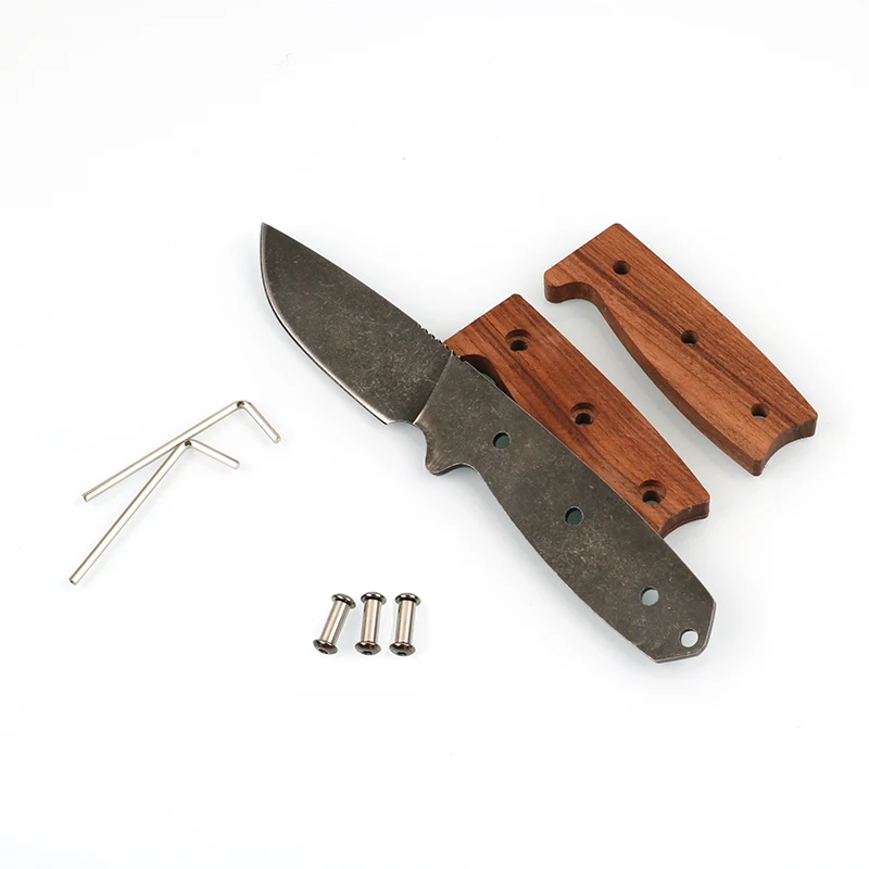 Cuchillo de bricolaje hoja de kits de cuchillo de fabricación de material de la hoja en blanco de acero inoxidable 440C 4