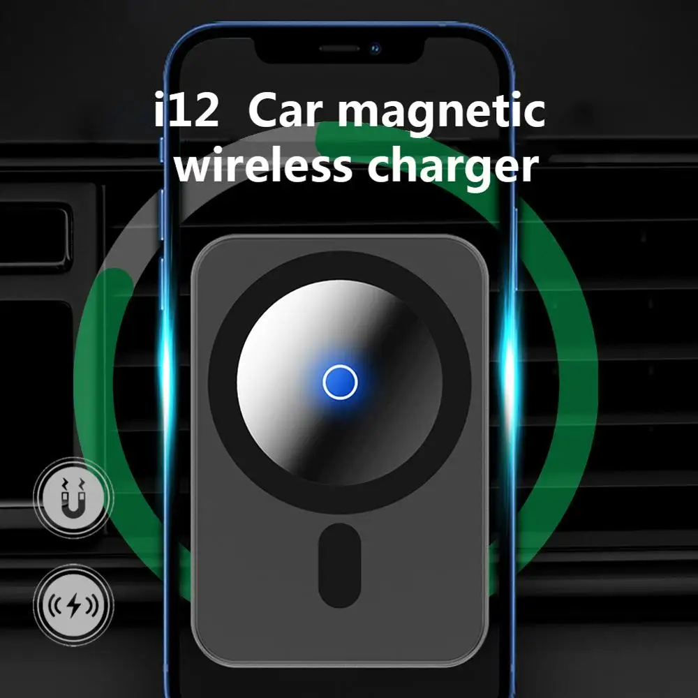 Magnético de teléfono para coche titular de 15w qi cargador inalámbrico para el iPhone X Samsung S10 S9 S8 teléfono titular de Carga Rápida 4