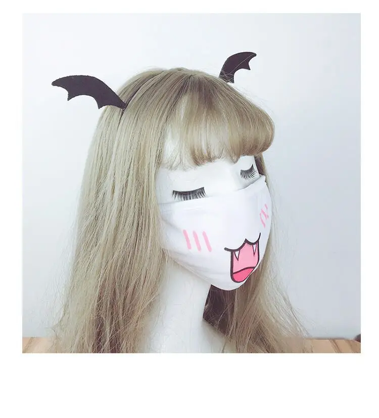 Lolita Pequeño Diablo Diadema Japonés Suave Muchacha de Alas de Murciélago de la Tarjeta de Dos dimensiones Anime Headwear 4