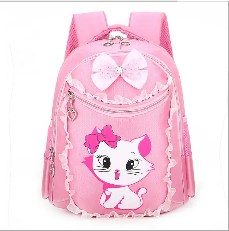 Hermosos Niños de la escuela de bolsas de Chicas de color Rosa gato de dibujos animados de las mochilas para el colegio, la Escuela Primaria de la Mochila de los Niños de la princesa de Mochilas a los niños sac enfant 4