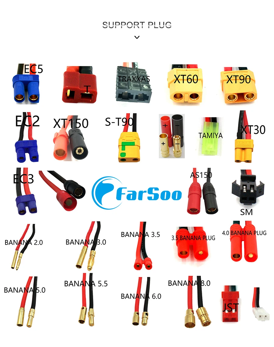 Farsoo 4S 14.8 V RC Lipo Batería de 2200mAh 2600mAh 3300mAh 4000mAh 5200mAh de 6000mAh 25C 35C60C Para Avión RC Helicóptero Quadrotor 4