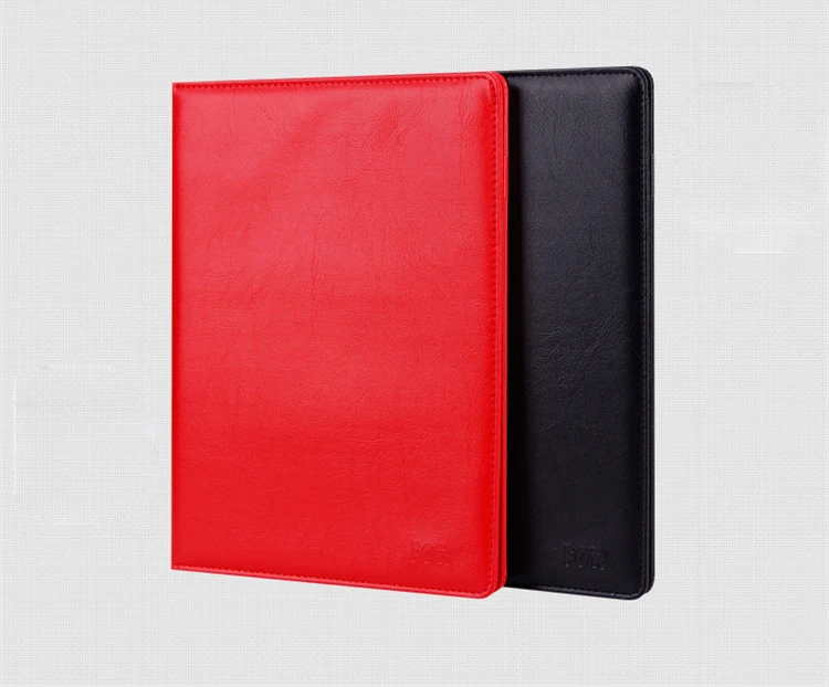 Imitación de Cuero de la Carpeta de Documentos, Portapapeles Carpetas Con fuerte clips , proyecto de la cubierta de la caja negro rojo 4
