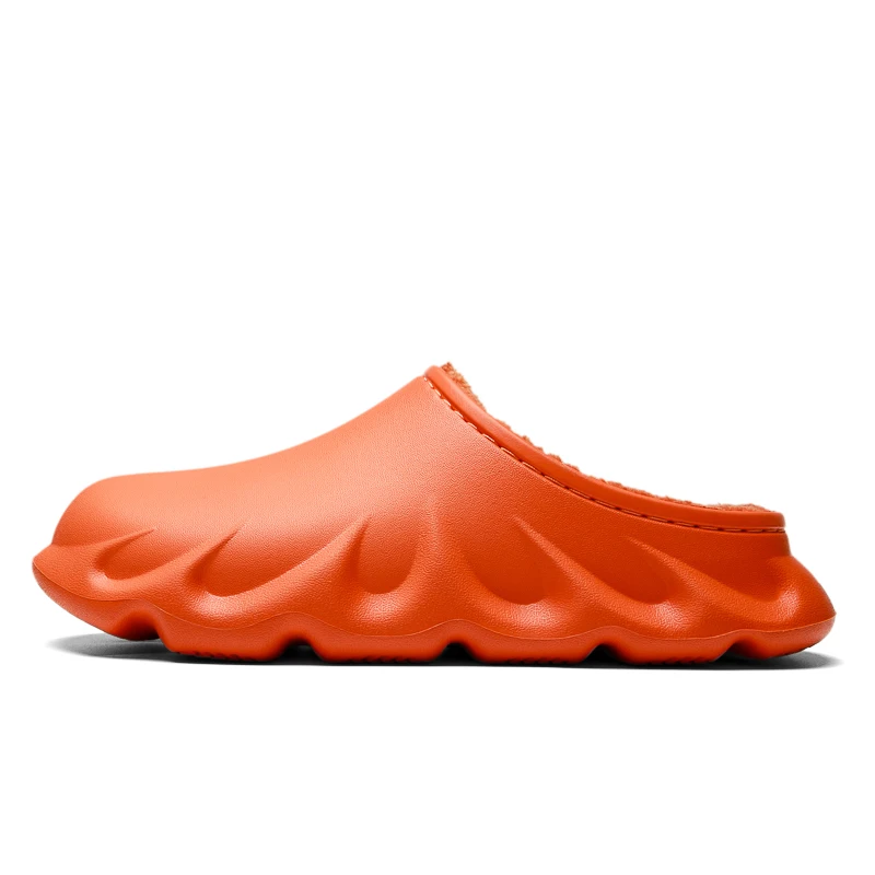 La mujer EVA Zapatillas croc de Invierno Impermeable de Algodón Zapatillas de Invierno Cálido Zuecos Mujer crocse rojo de la Felpa de la Casa de los Zapatos de los Amantes de Algodón 4