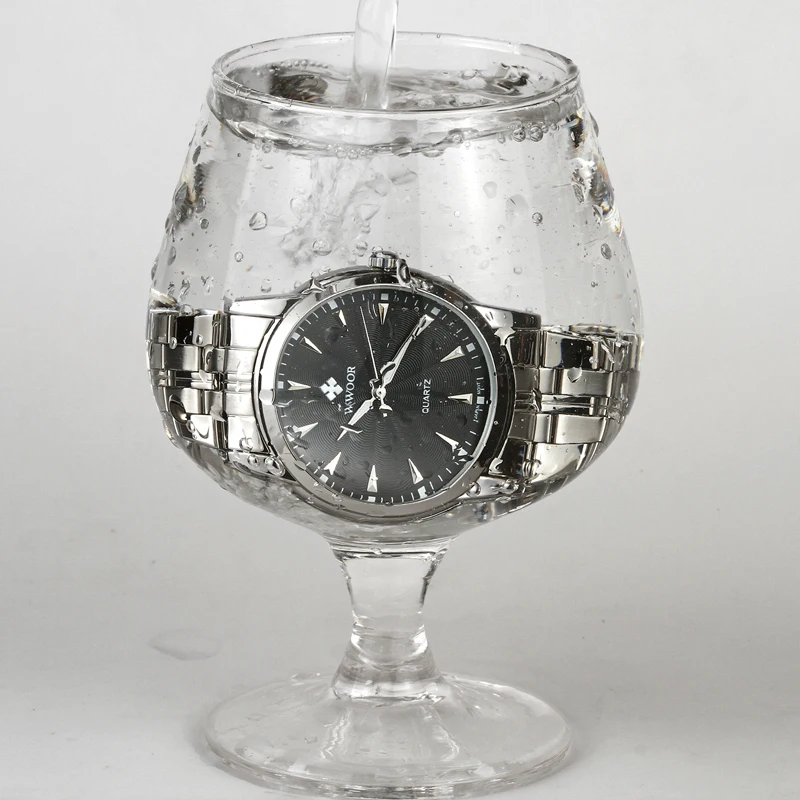 WWOOR Marca de Lujo de Plata Reloj Impermeable de los Hombres de Acero Inoxidable de la Moda Clásica Creativo de línea de Cuarzo reloj de Pulsera para Hombre Relojes Homme 4
