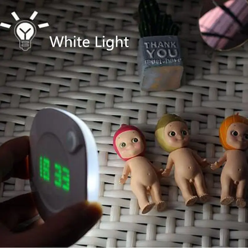 CLAITE LED del Sensor de Movimiento PIR Luz de la Noche con el Reloj de Tiempo para el Hogar Dormitorio Escaleras de la Pared de la Luminosidad de la Lámpara de Carga de Energía de la Batería 4