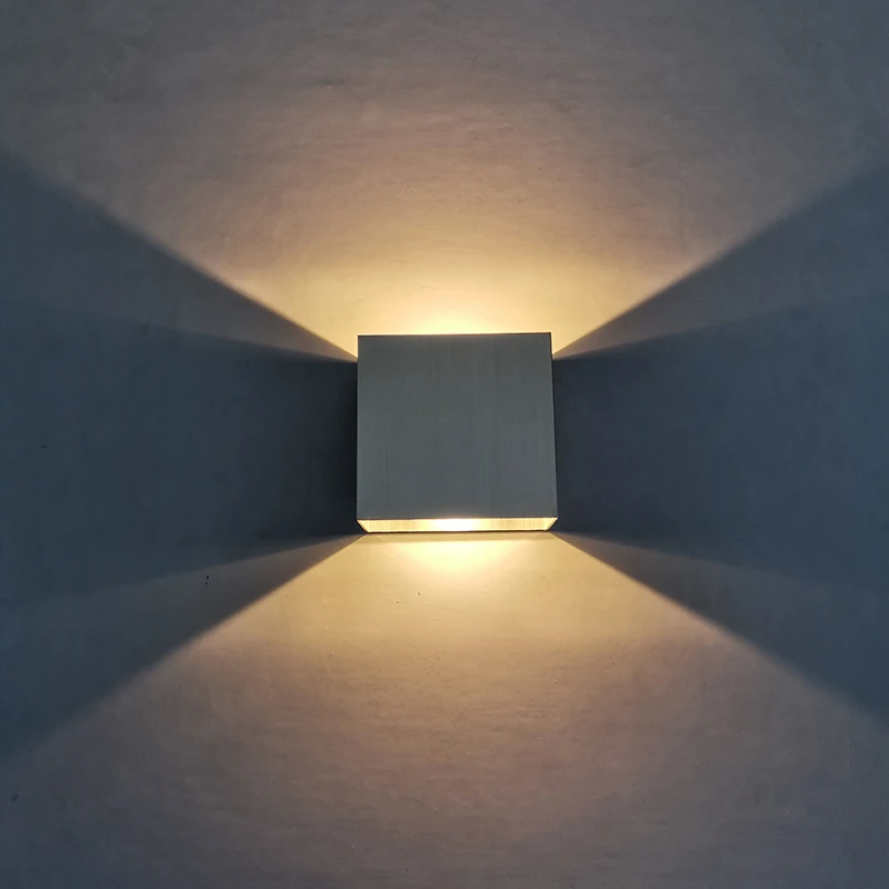 Plata de Pared Cuadrado de Luz COB 6W Luminaria de Interior de la Lámpara Corridorup abajo AC85-260V Sala de estar, Cocina 4