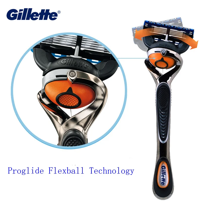 Recta cuchilla de Afeitar Maquinilla de Afeitar Gillette Fusion Proglide Flexball Marca de Afeitar 1 soporte 1 Hoja Lavable Barba máquina de afeitar para Hombre 4
