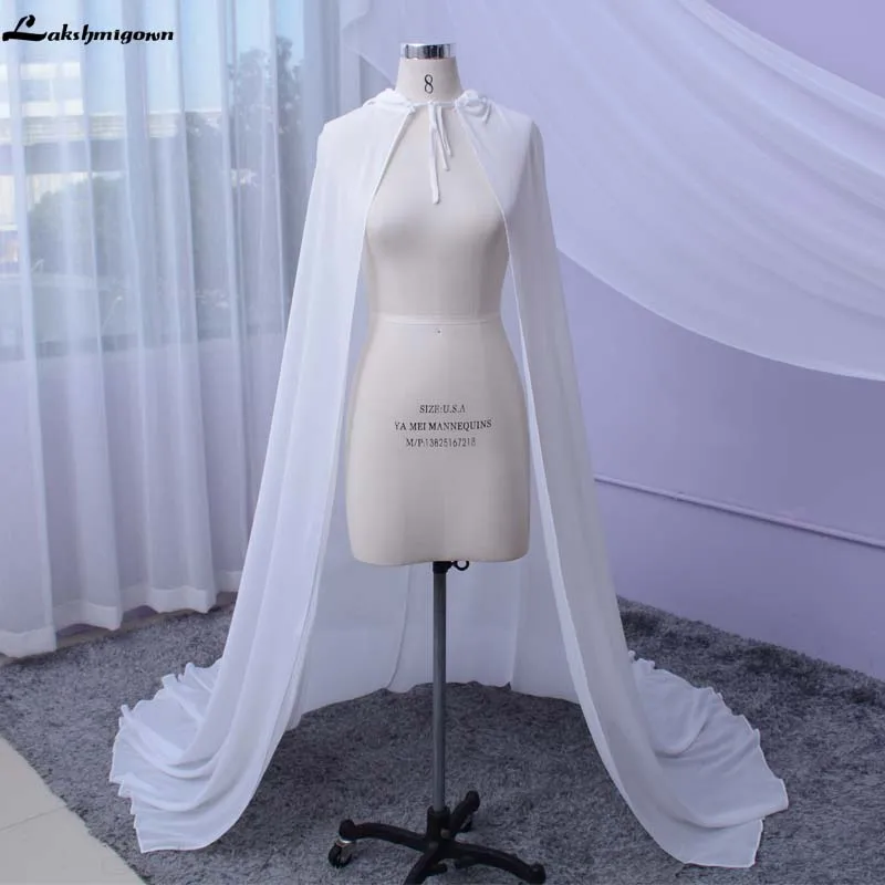 2020 Blanco de Novia Envuelve bolero de Gasa vestido de novia de Moda de Boda de la Envoltura de novia Cabo Manto de encargo de la Boda de Tamaño Más Accesorios 4