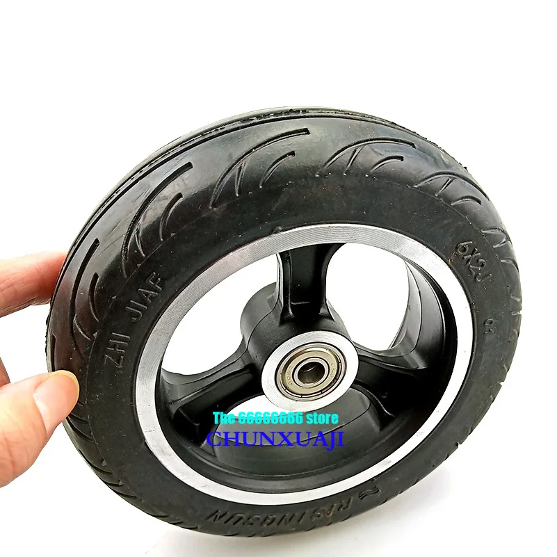 6X2 neumático de 6 Pulgadas de neumáticos de Scooter de Neumáticos sólidos con concentrador de juego de tubos de Scooter Eléctrico para Silla de Ruedas de Camión Neumático de Scooter Eléctrico 4