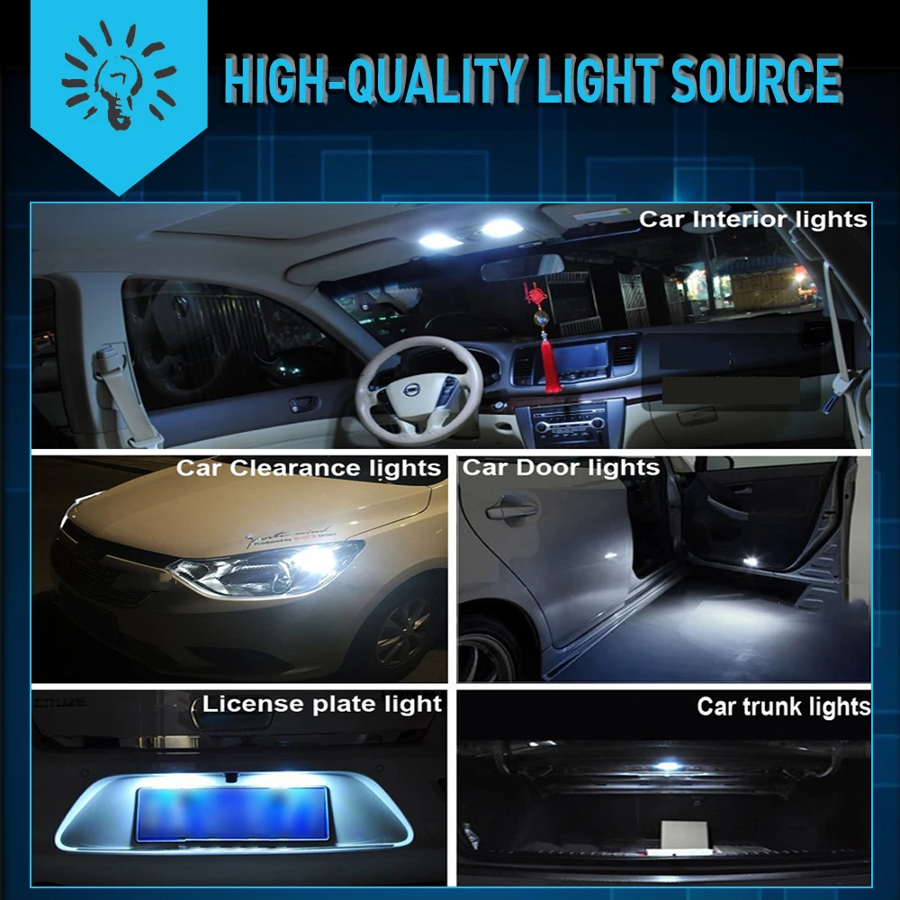 4X C5W LED 41mm Blanco Bombillas CANBUS 2835SMD Luces del Interior del Domo de la Placa de la Licencia de Luz Para BMW E36 E39 E46 E90 E60 E30 E53 E70 12V 4