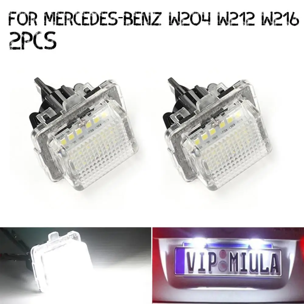 Coche 18 SMD LED Blanco Luz de la Placa de Licencia de la Asamblea Etiqueta de Reemplazo de la Lámpara para Mercedes W204 W221 W212 W216 4