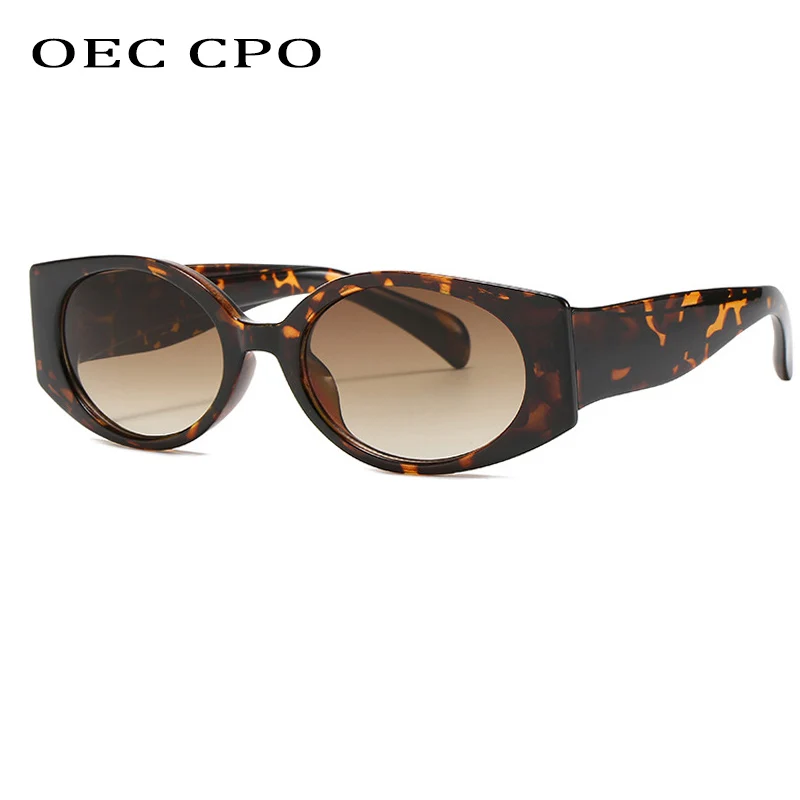 OEC CPO Vintage de ojo de Gato Gafas de sol de las Mujeres de la Moda Nueva Marca de Diseñador Oval de la Lente Retro Gafas de Mujer Gradiente de Colores Oculos UV400 4