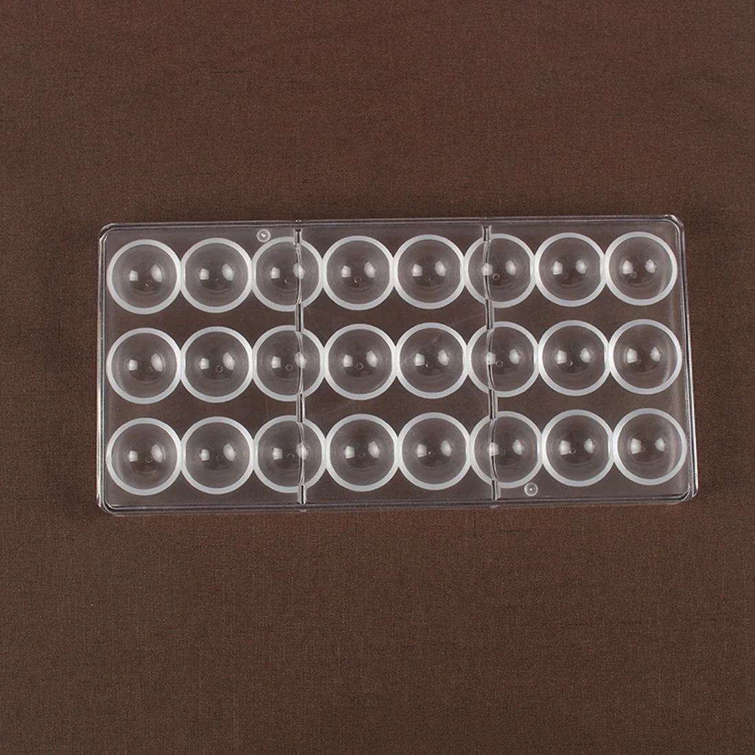 24 cavidades 3D Semi Esfera de cocina de Plástico de Chocolate en Forma de Bola de Policarbonato DIY Moldes de Pastelería Herramientas 4