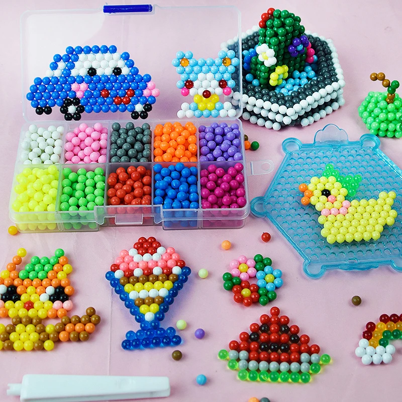 6000 pc DIY bolas Mágicas de Animales Moldes de la Mano que hace de Puzzle en 3D de los Niños Educativos perlas de Juguetes para los Niños Hechizo Reponer 4