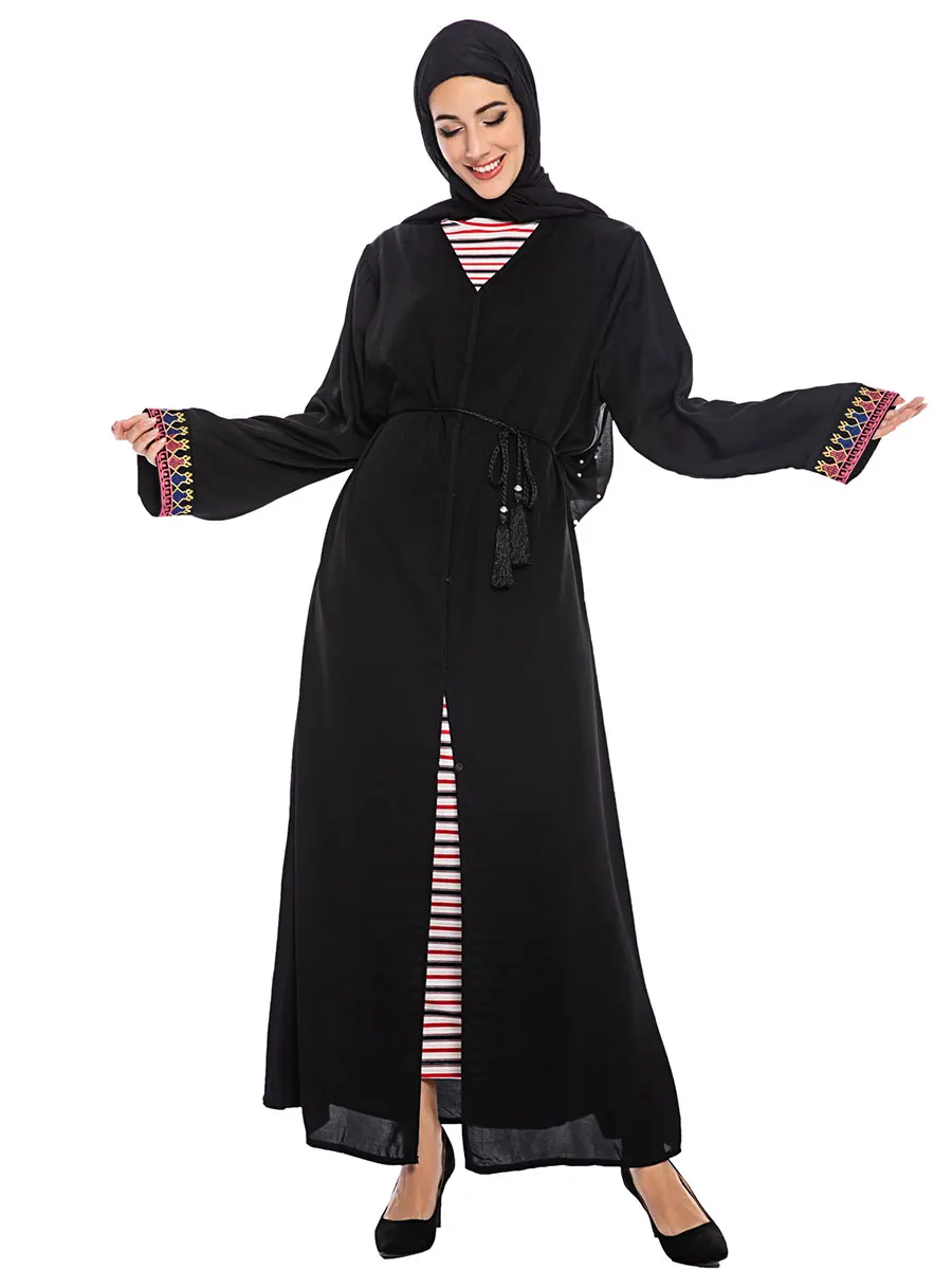 Vetement Mujer 2019 Marruecos Kaftan Túnica Abaia Turco De Impresión Camisa Larga Marroquí Abaiya Las Mujeres Musulmanas 4