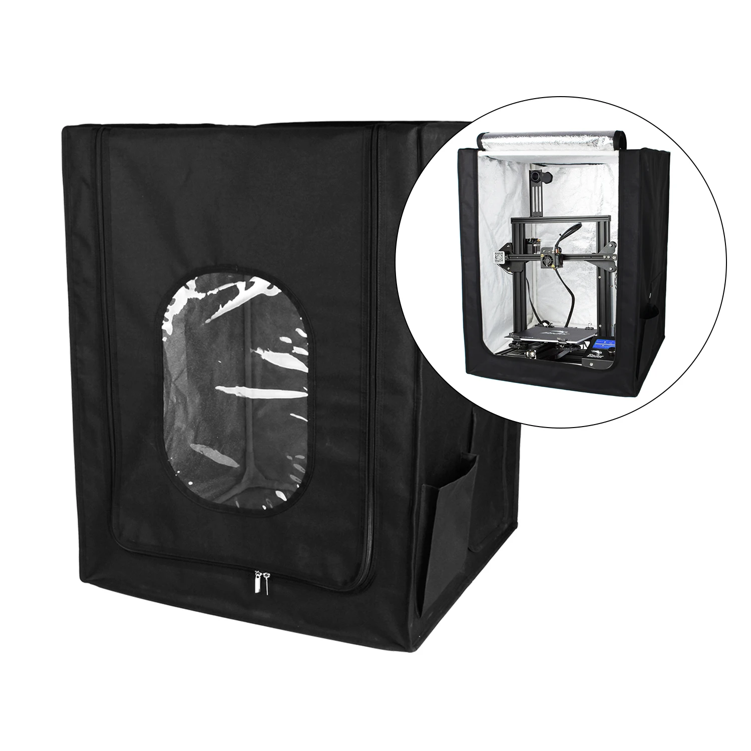 Protección de la Cubierta de la Carcasa Incombustible y a prueba de Polvo Tienda Retardante de Llama de la Impresora 3D Para Ender-3/Ender-3 Pro/Ender-5 de la Impresora 3D 4