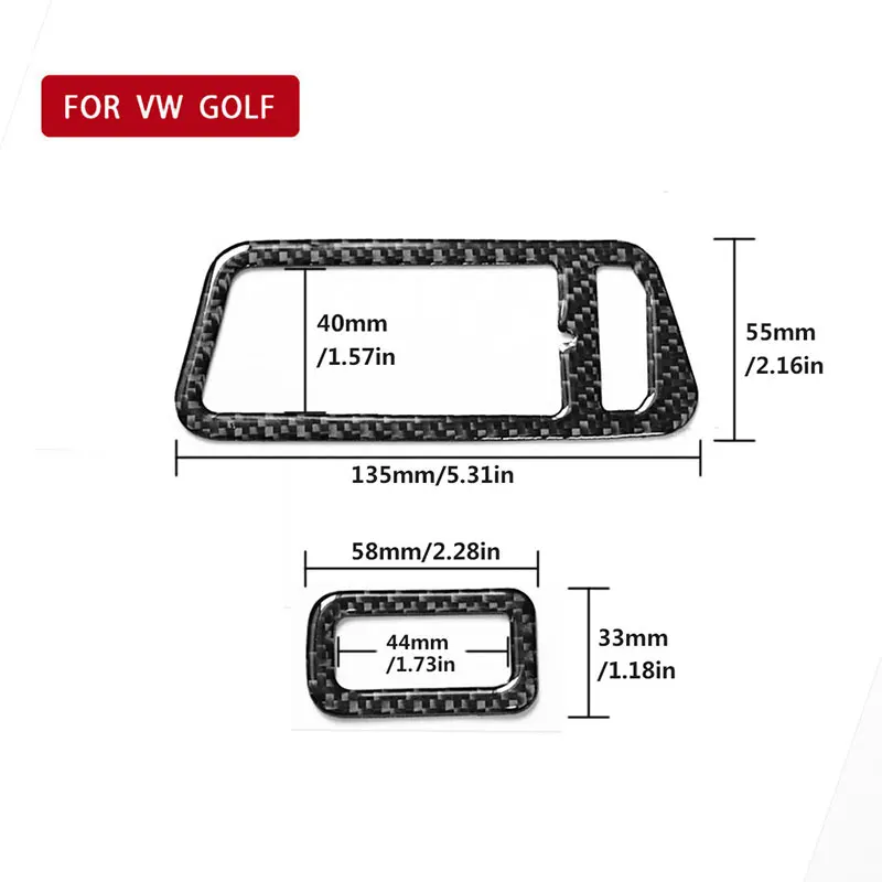 Para VW Golf 7 GTI MK7 2013-2017 Coche Estilo Interior de la Ventana de Control de Interruptor de Panel de Moldura de Fibra de Carbono Sticker Decal Accesorios 4