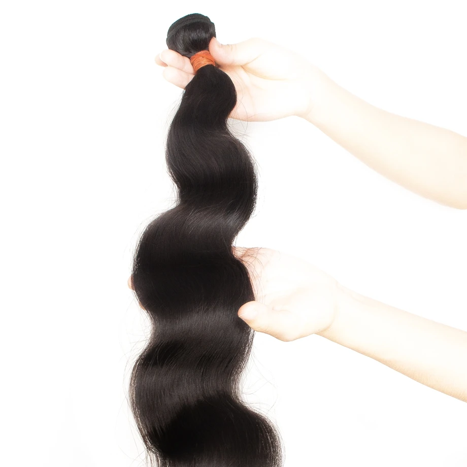 Onda del cuerpo brasileño tejido de pelo paquetes corto largo virgen natural, extensiones de cabello humano para las Mujeres Negras 30 40 pulgadas 3 4 paquetes 4