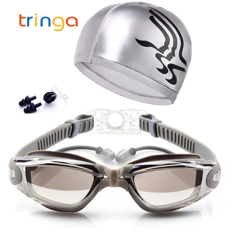 Profesional de Natación Gafas de Adult Swim Gafas de protección Traje Impermeable de HD Anti-Niebla UV Ajustable Gafas de Natación Para Piscinas 4