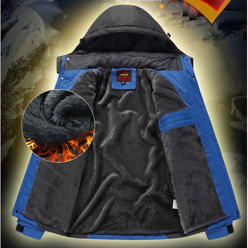 Las mujeres de los hombres chaqueta de Invierno al aire libre senderismo abrigo de los hombres térmica Cazadora macho camping el deporte de esquí parkas chaqueta impermeable a prueba de viento 4