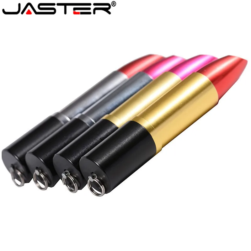 JASTER cristal barra de labios modelo de Unidad Flash USB de 4GB 8GB 16GB 32GB de piedra preciosa de la impulsión de la pluma del regalo de palo 4
