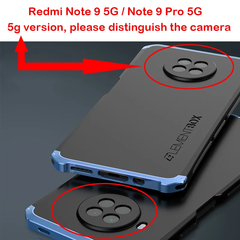 A prueba de choques de la Armadura de carcasa de Metal Para Xiaomi 10 11 9 Pro Mi Redmi Nota 9 5G Nota 8 Pro 7 Aluminio de Parachoques + Mate PC de la Cubierta Protectora 4