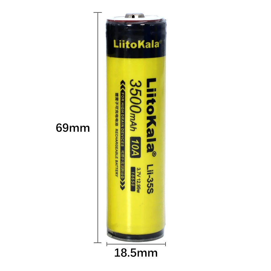 6PCS LiitoKala Lii-35S 18650 de la batería de iones de litio de 3,7 V 3500mAh batería de litio, adecuado para la linterna protección del PWB 4