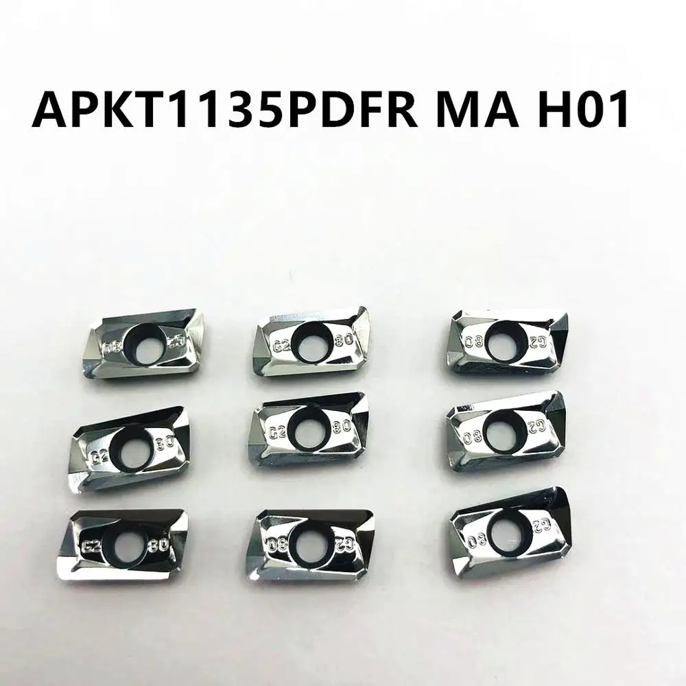 Aleación de aluminio de la hoja APKT1135 PDFR MA H01 máquina CNC de corte de la hoja de la herramienta de herramienta de torneado AL + de la aleación de ESTAÑO madera APKT 1135 4