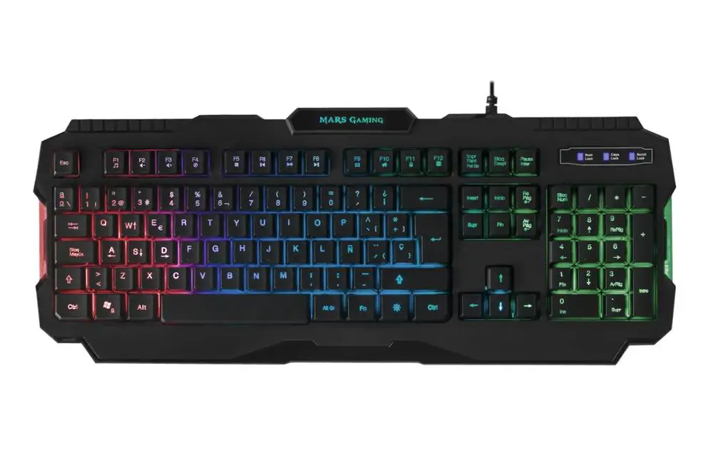 Mars Gaming MRK0, Juegos Antighosting teclados, RGB arco iris, español/francés/portugués teclado 4