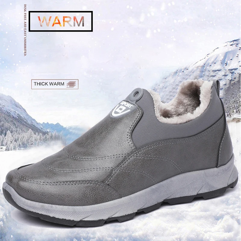 Botas de invierno Cálido Zapatos Zapatillas de deporte de los Hombres Casual Zapatos de los Hombres de Caminar al aire libre Mans Calzado Cómodo Zapatos de Invierno de los hombres 39 s zapatillas de deporte 4