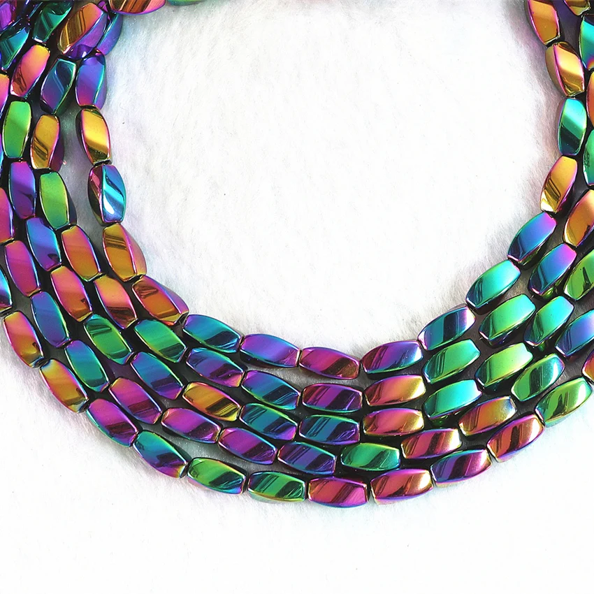 Especial multicolores de hematita de piedra 5*7 mm 6*12 mm de giro de la forma de perlas sueltas perlas de Joyería B184 4