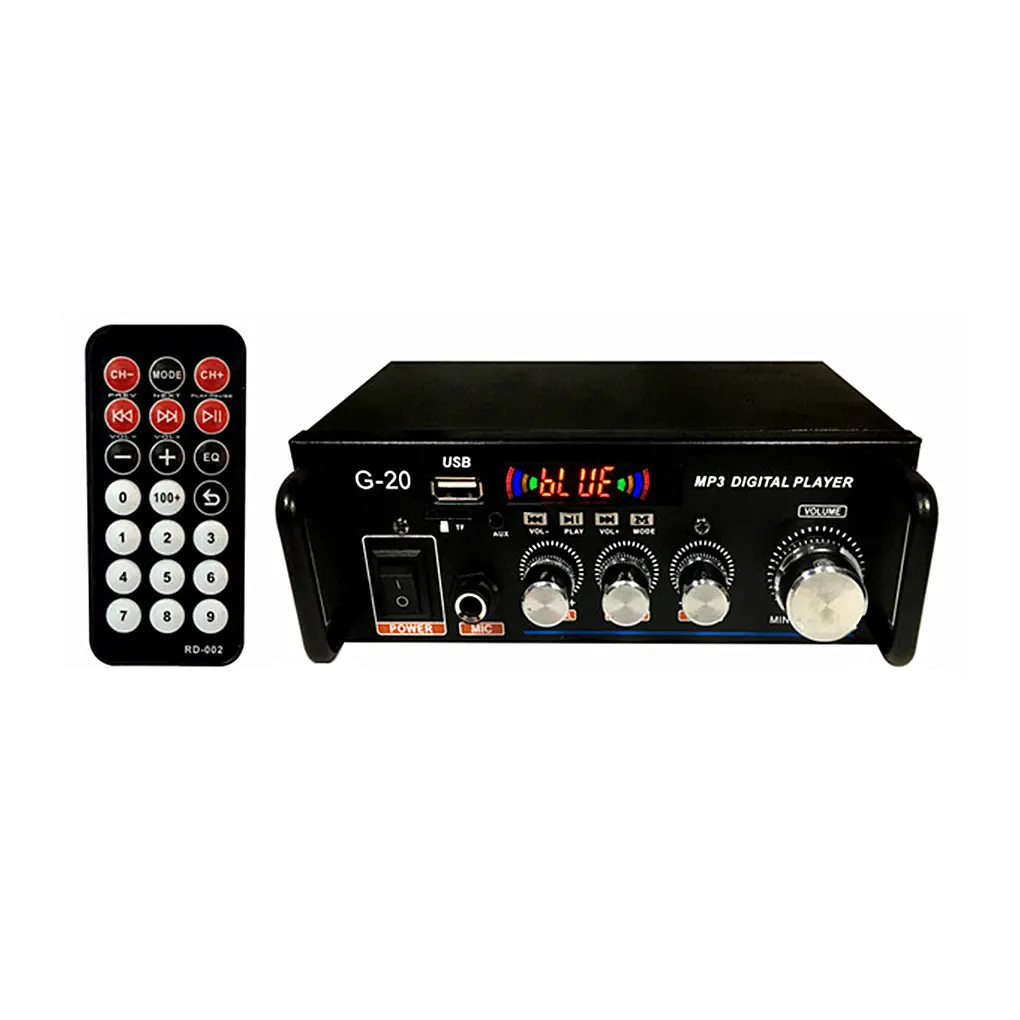600W Casa de Sonido Amplificador de 200V Subwoofer HiFi para Coche amplificador de Audio TF FM AUX Reproductor de MP3 Con Control Remoto 4