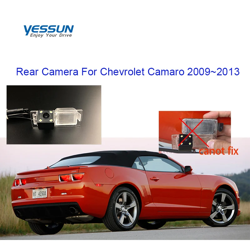 Yessun Especial del Coche Cámara de Visión Trasera Para Chevrolet Camaro 2009~2013 dinámico de la trayectoria de la cámara del coche/noche cámara de visión marcha atrás 4