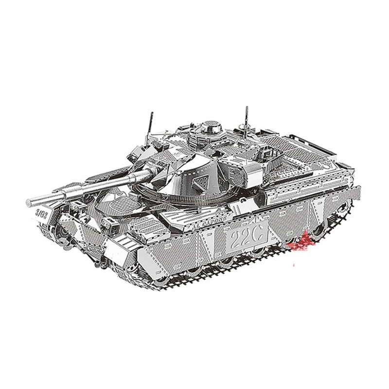 2pcs Conjunto de HK Nan yuan de Metales 3D Rompecabezas de la JS-2 tanque y el Jefe de tanque MK50 de BRICOLAJE de Corte Láser de Rompecabezas de Rompecabezas del Modelo de Juguetes Para Adultos, niños regalo 4