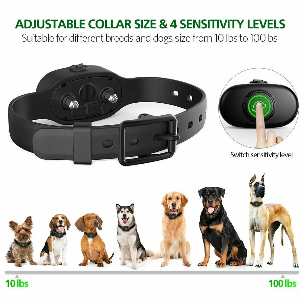Eléctrico Recargable Impermeable Pequeño Collar de Perro de adiestramiento de Choque de Entrenamiento para Perros Collar Anti-ladridos Automático de Vibración del Collar 4