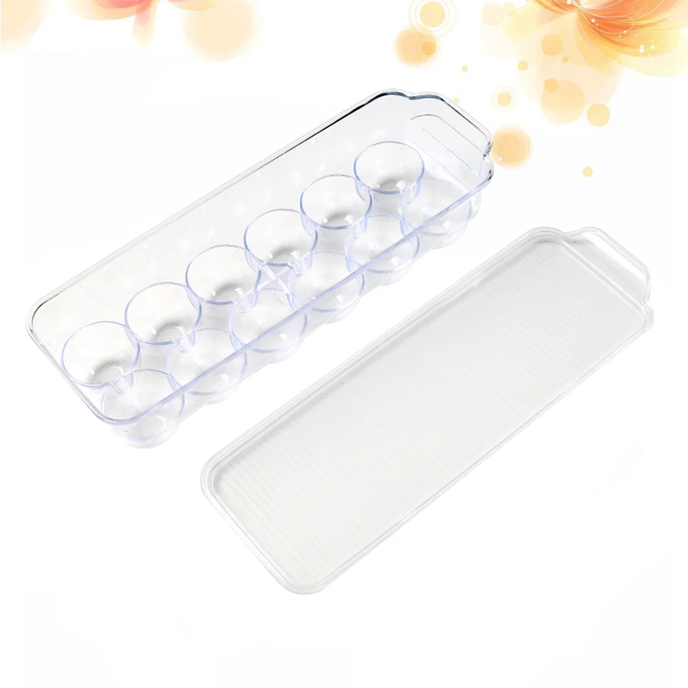 1 PC de 12 Huevos Bandeja Espesar Plástico Transparente Huevos Contenedor de Almacenamiento de Huevo Titular para el Refrigerador Cocina de Casa (32.7x11.5x8cm) 4