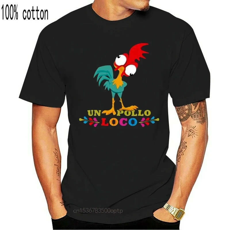 Algodón O-cuello de la impresión Personalizada Camiseta de camiseta de los Hombres de la Onu Pollo Loco - Heihei las Mujeres T-Shirt 4