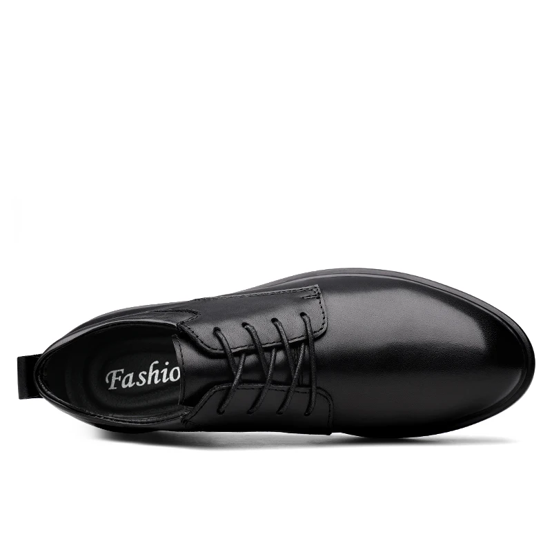 Tamaño 36-49 de Cuero DE los Hombres Zapatos Formales de Encaje Hasta Zapatos de Vestir Oxford, la Moda Retro Zapatos Elegantes de Trabajo Calzado de los Hombres Zapato de Vestir % 4