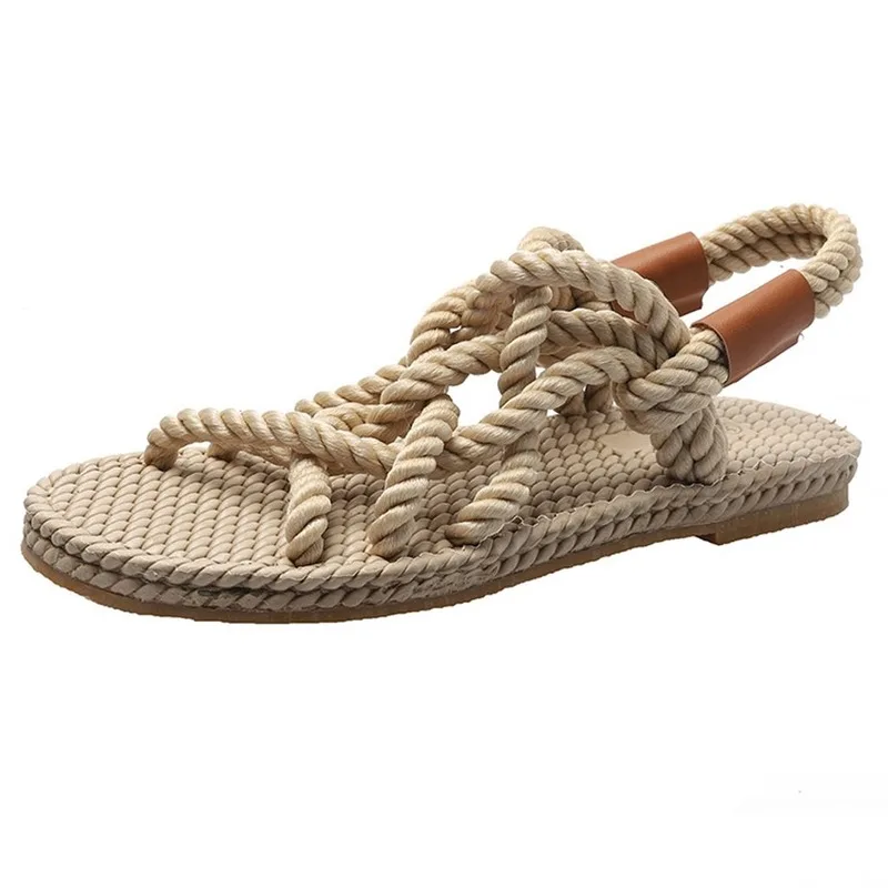 Sandalias De Mujer Zapatos De Cuerda Trenzada Con El Tradicional Estilo Casual Y Simple De La Creatividad De La Moda De Las Sandalias De Las Mujeres Zapatos De Verano 4