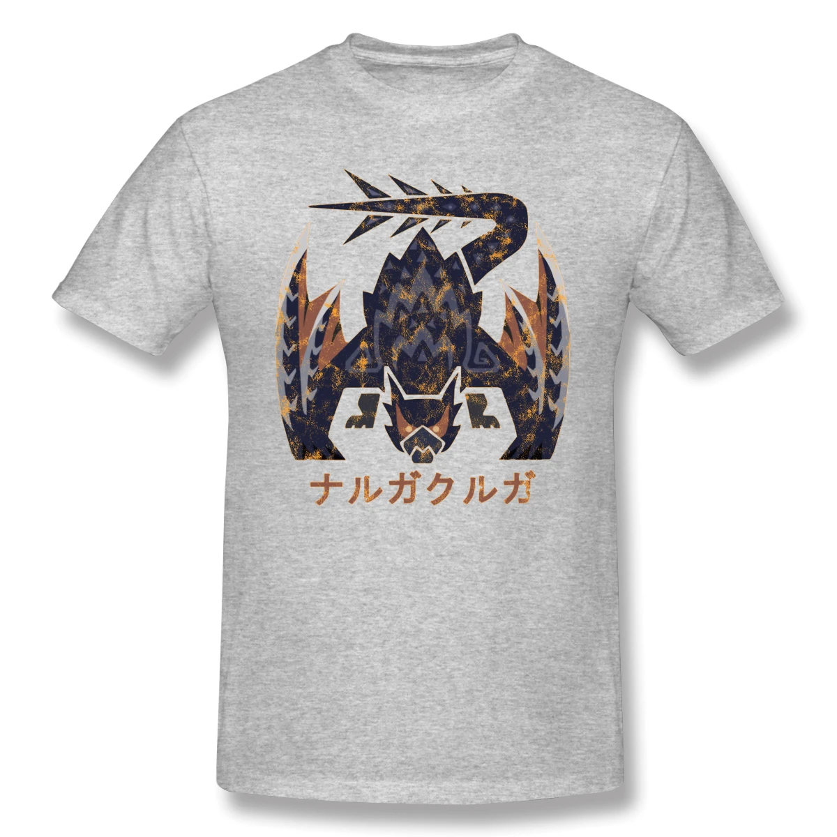 Nueva Camiseta de verano Mundo Iceborne Nargacuga Kanji T-Shirt Algodón monster hunter ARPG PS4 JUGADOR de JUEGO 4