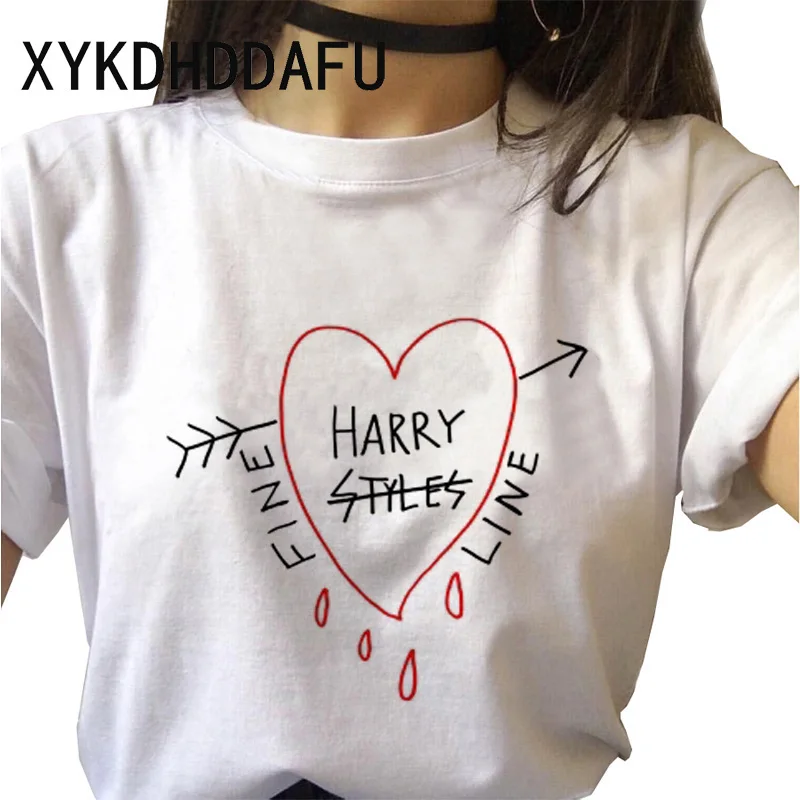 Harry Styles Camiseta de las Mujeres Harajuku Tee Estética Streetwear Ropa Ulzzang Camiseta Vintage de Hip Hop de la Moda T-shirt Mujer 2020 4