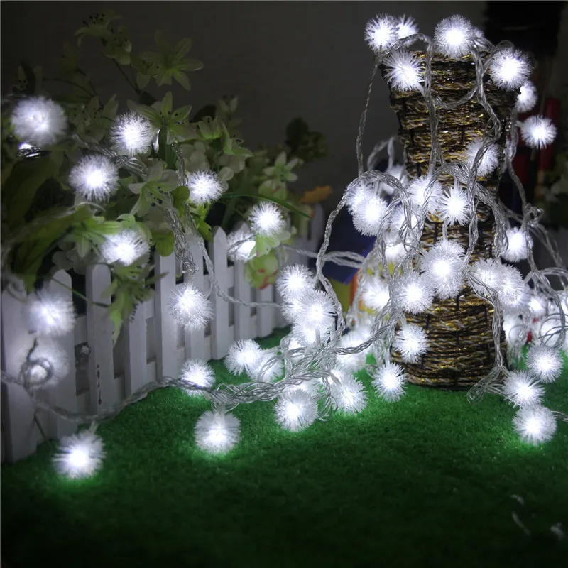 5M 40LED Cadena Iluminación Luzes De Natal diente de león de la Boda Casamento Luces de Hadas Natal Edelweiss Luces de Navidad al aire libre 4