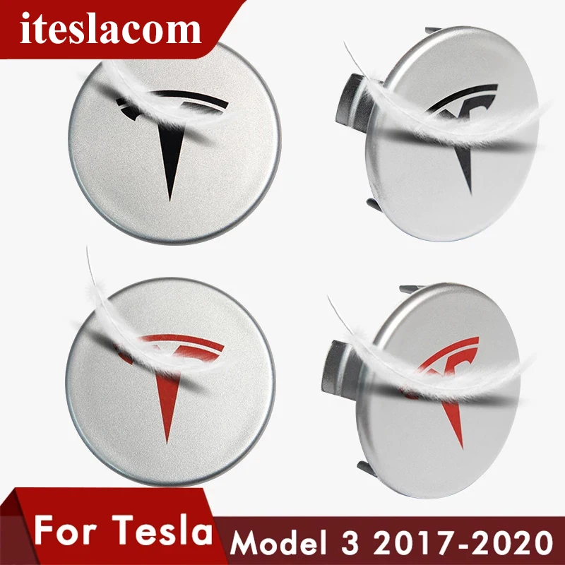 4pcs cubo de la Rueda Centro de la Tapa Para el Tesla Model 3/X/S Llantas de Aleación Etiqueta de Logotipo de los Emblemas de la Insignia de Tapas de diseño automovilístico Accesorios 4