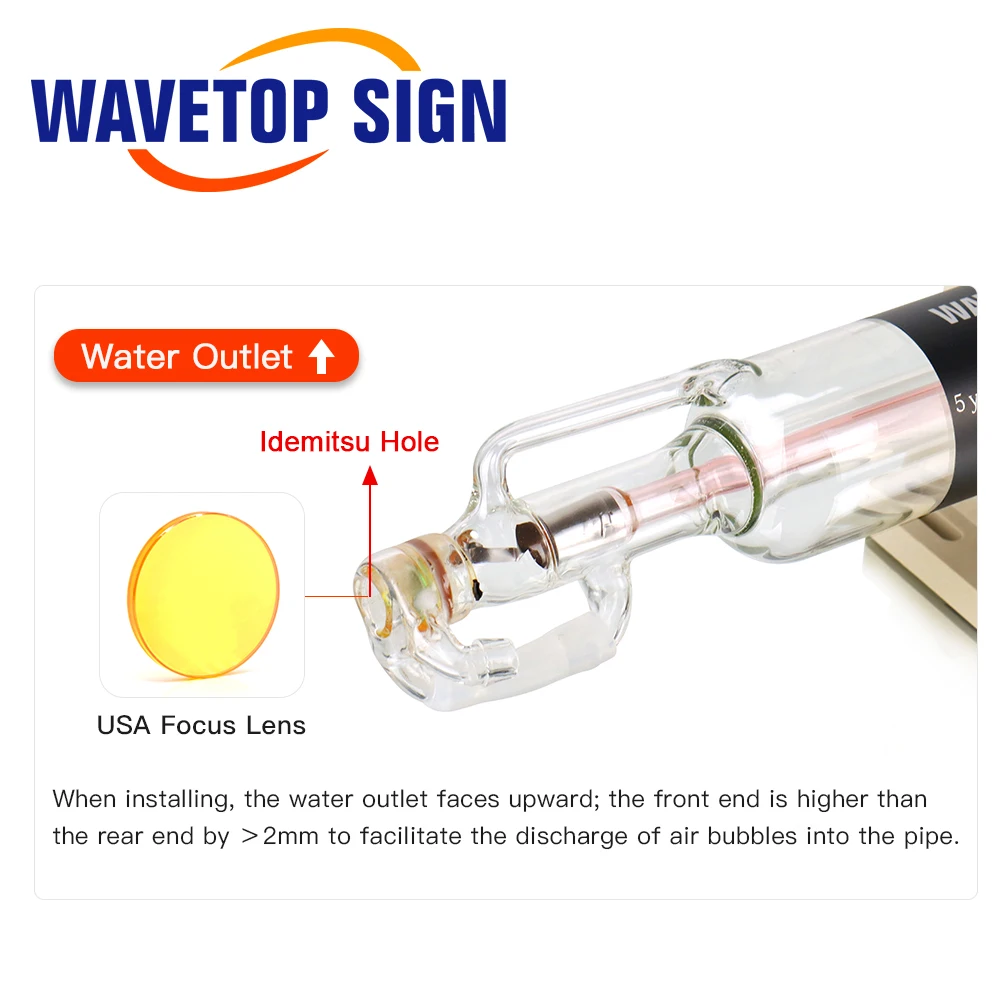 WaveTopSign 40 W del Laser del Co2 del Tubo Actualizado de Metal de la Longitud de la Cabeza 720mm Dia.50mm de CO2 de Grabado Láser, Máquina de Corte 4