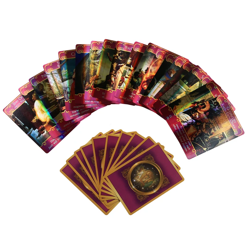 Holográfica de la Tarjeta del Tarot de Oracle Romance Ángel de la Brujería de los Suministros de los Juegos de Tablero de Adivinación para Adultos y Niños Jugando a las Cartas 4