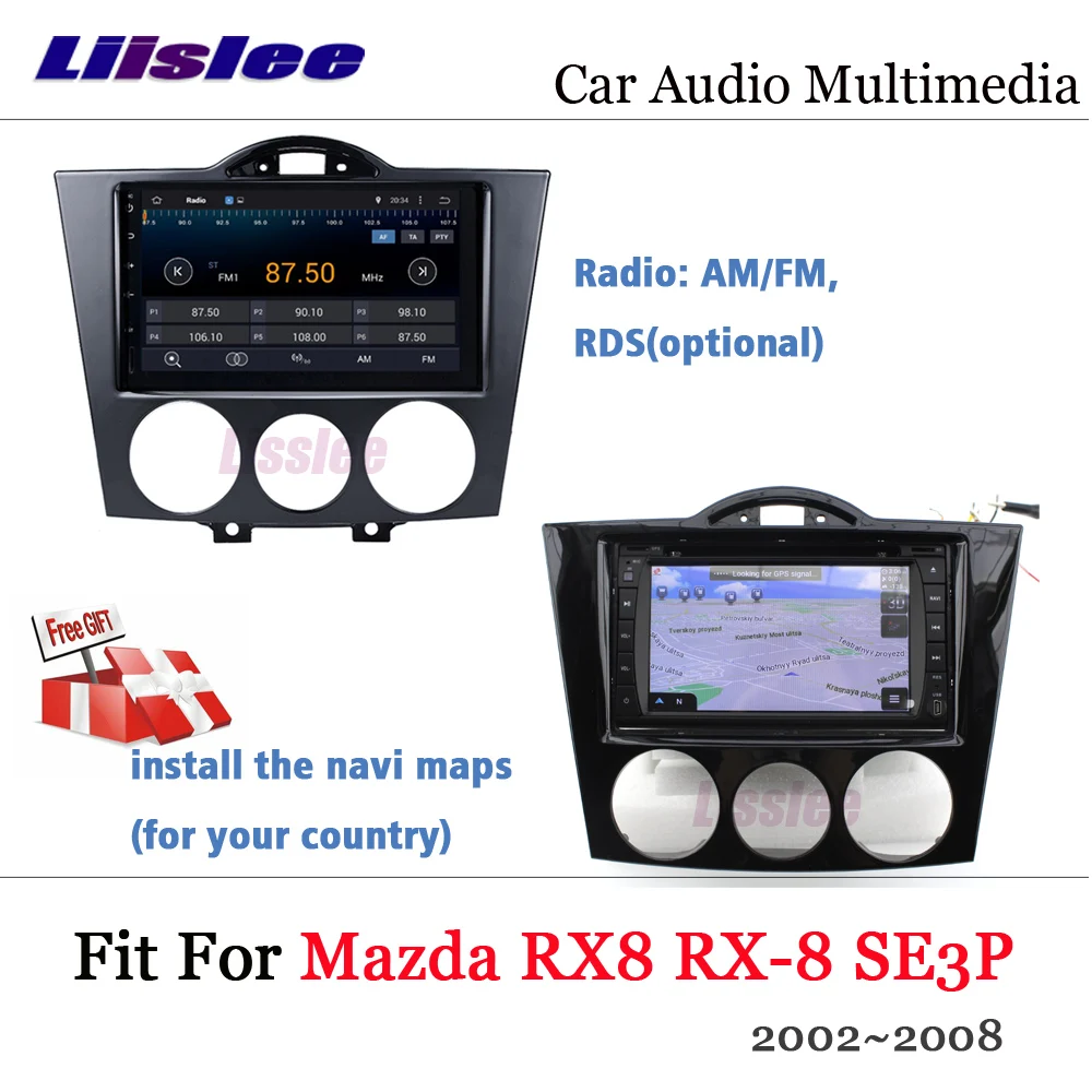 Auto CD / DVD, el Reproductor Multimedia Para Mazda RX8 RX 8 SE3P 2002~2008 Android de Radio del Sistema de Navegación GPS 2 Din de Audio configuración de la Instalación 4
