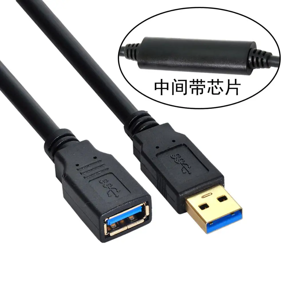 5 gbps, 10 m 8m USB 3.0 Macho a Hembra Extensión GL3523 Repetidor de extensión de cable USB cable con IC para el ordenador Portátil PC y la Unidad de Disco Duro 4
