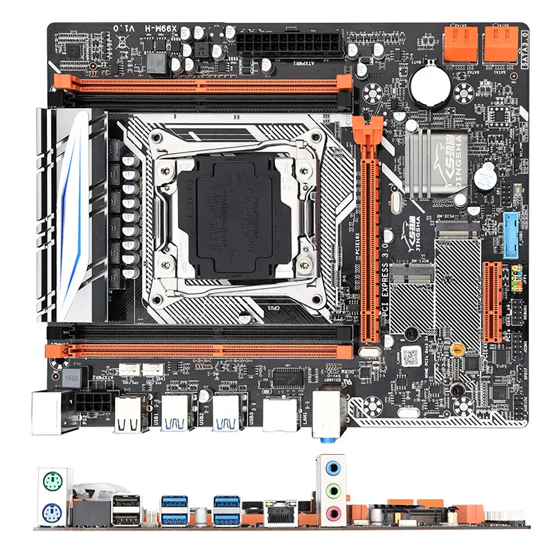 X99 M-H de la placa base conjunto con Xeon E5 2620 V3 LGA2011-3 CPU 4pcs X 8GB =32 GB DDR4 2133MHz memoria USB3.0 SATA3.0 m.2 4