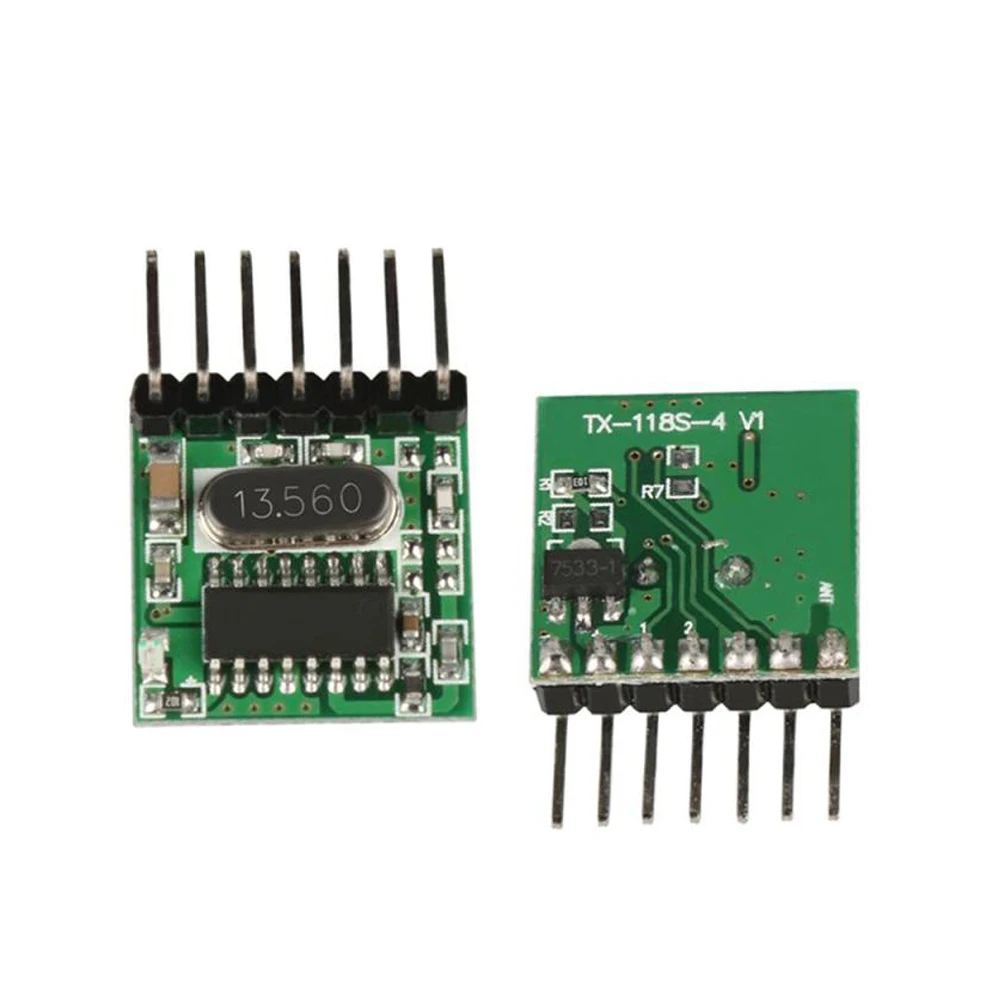 Rubrum 5pc 433 MHz Universal Inalámbrico Transmisor de RF de Aprendizaje Código 1527 Codificación del Módulo de 433Mhz Interruptor de Control Remoto Para Arduino 4