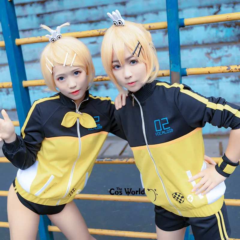 Vocaloid Kagamine Rin Kagamine Len Ropa Deportiva Gimnasio Traje De Uniforme Traje De Anime Cosplay Disfraces 4